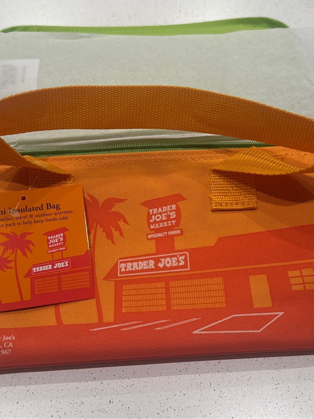 Trader Joe's mini Orange Insulated Tote Bag